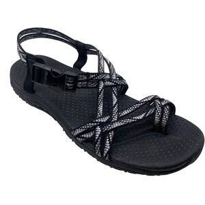 Skechers Outdoor Lifestyle Women's Black Strappy Comfort Sandals Size 8